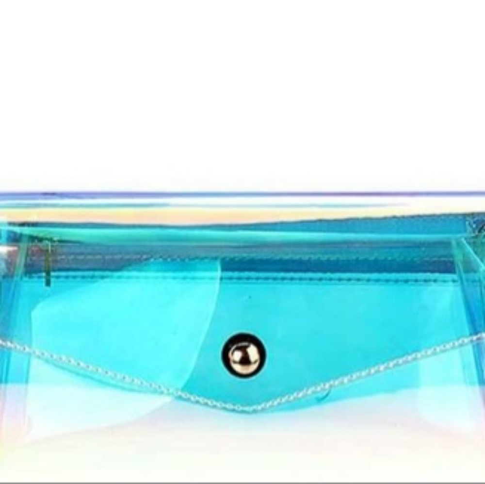 Transparent Neon clutch